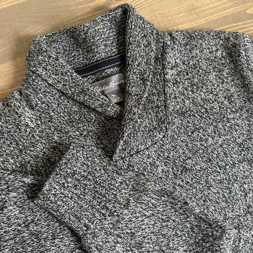 Eddie Bauer Men's Medium Gray Wool Blend Long Sleeve Sweater - Picture 1 of 7